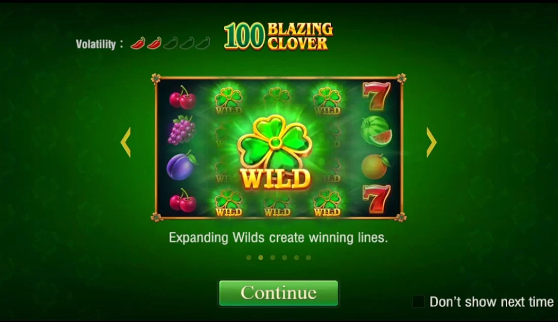 100 Blazing Clover — JILI official image